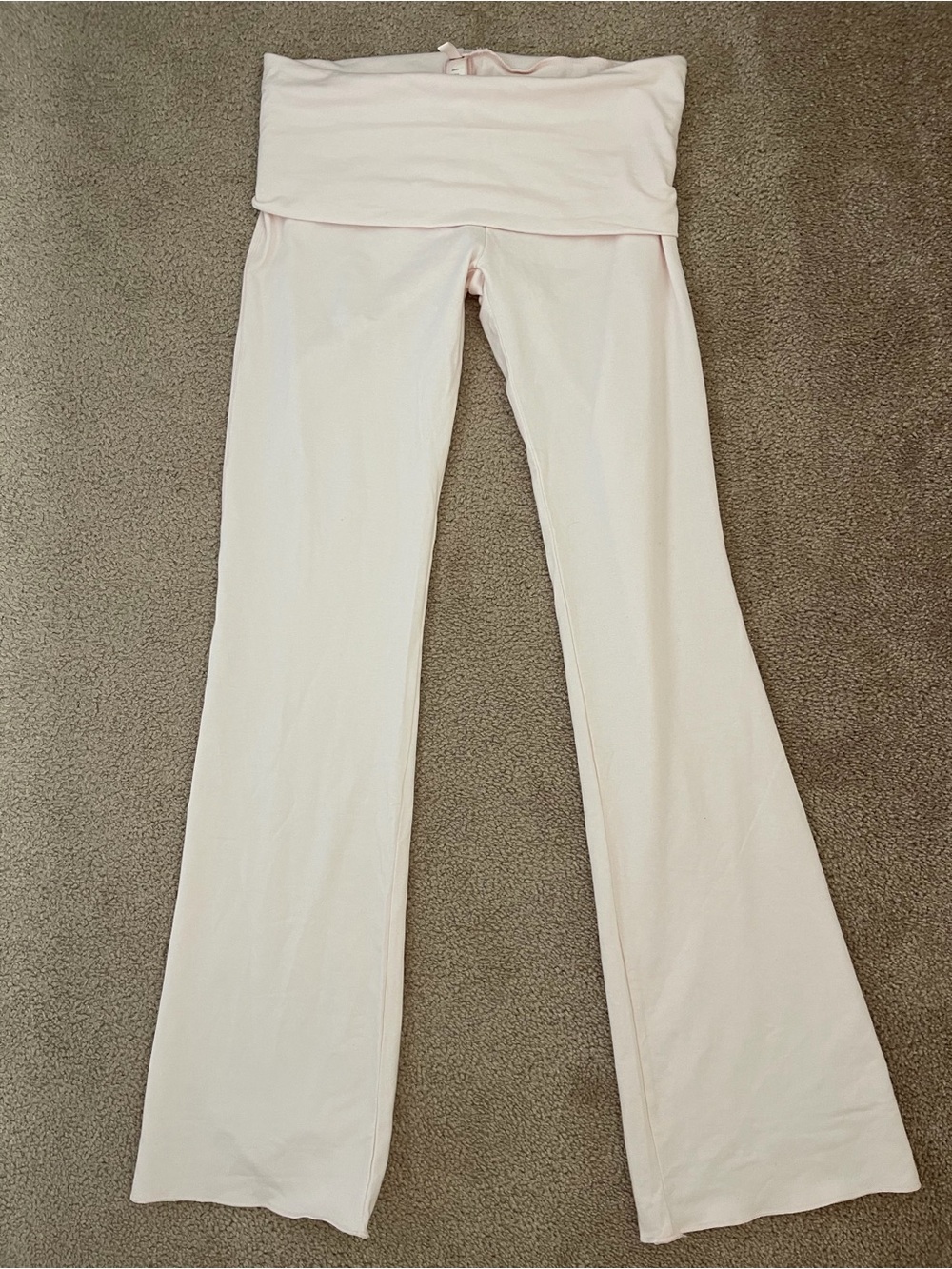 SKIMS Pale Pink Fold Over Pants.